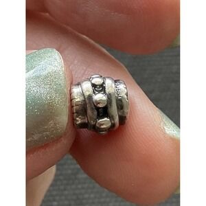 Trollbeads LAA 925 Sterling Silver Bead Charm Dots Vintage